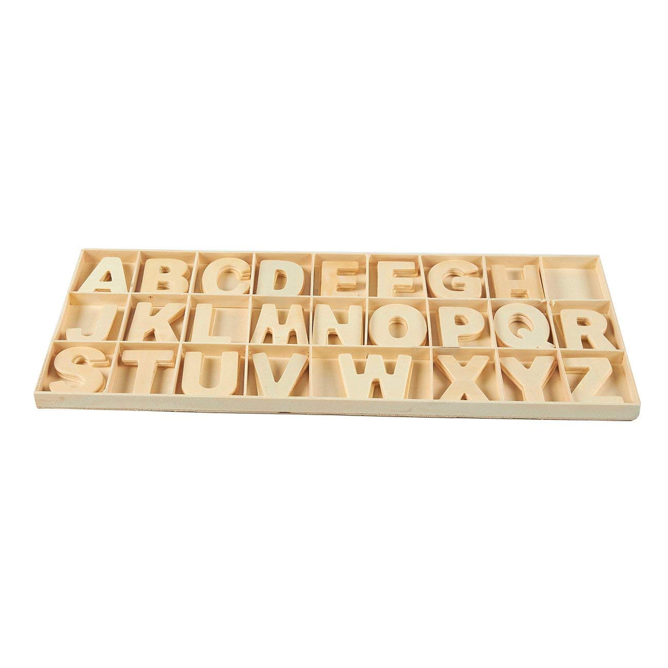 Arham Mktg Alphabets Wood Letters Set for Kids Art, Home Decor and Craft Multipurpose (Size:- 3CM, 5 Pieces of Each Alphabet) 3