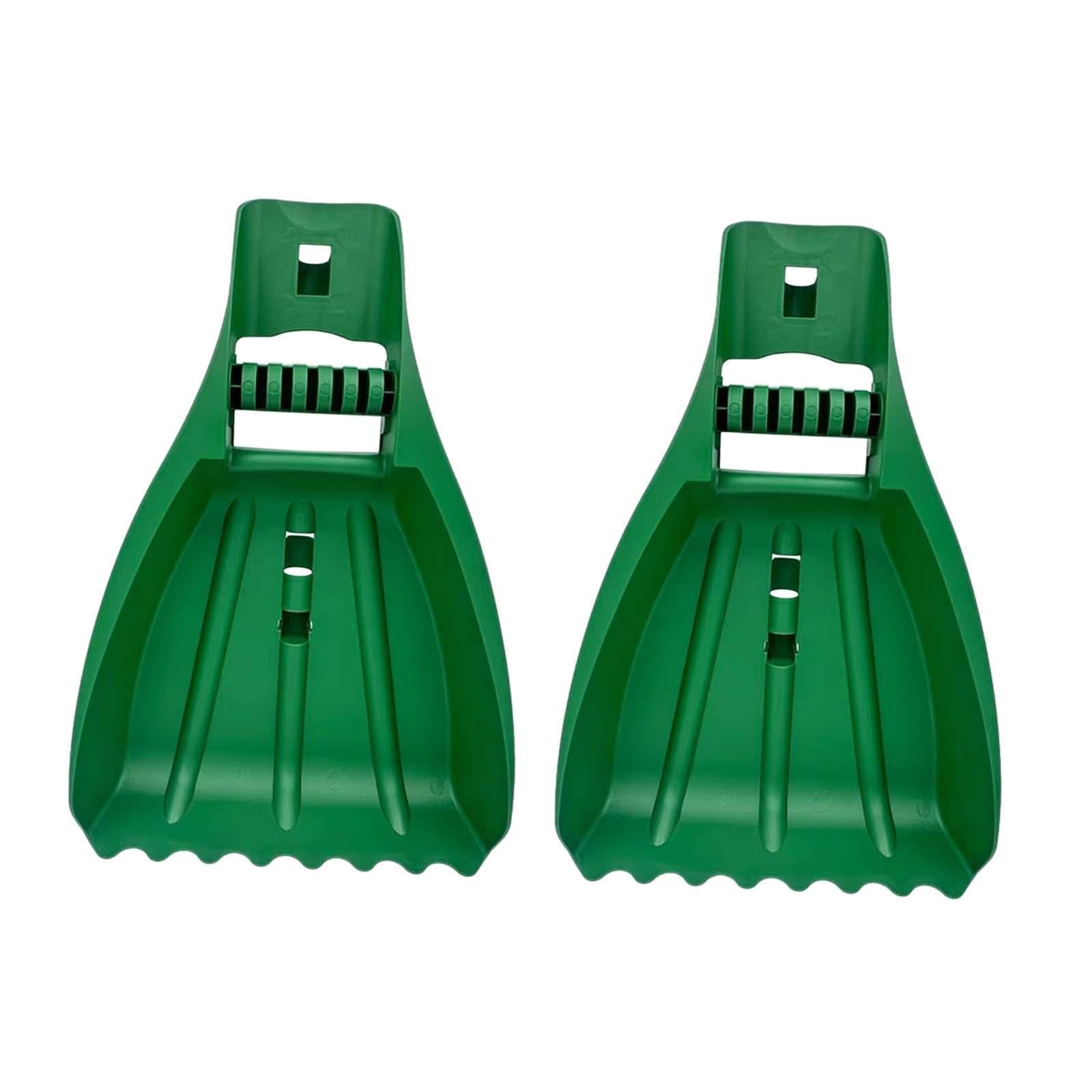 Set di 2 Raccoglifoglie da Giardino con Rastrello Manuale E Impugnatura Ergonomica.