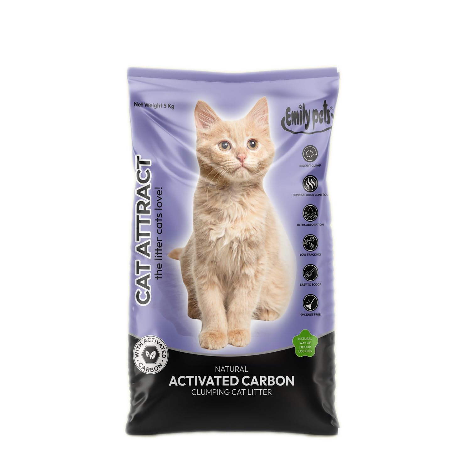 Natural Activated Carbon Clumping Cat Litter