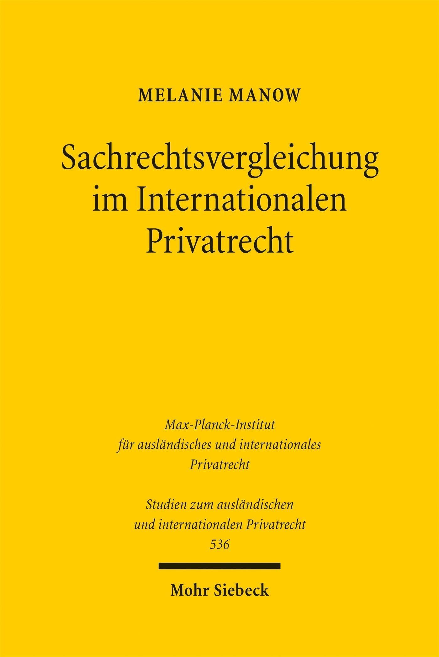 Sachrechtsvergleichung Im Internationalen Privatrecht 536