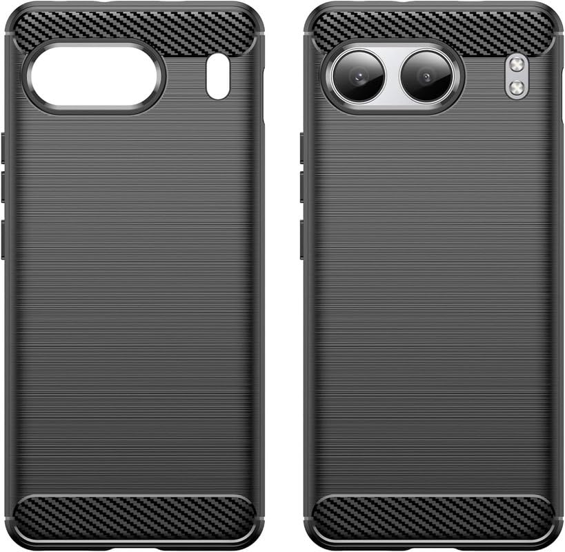 Image of NPRC Hybrid Ultra Slim Protective Case TPU Non-Slip Carbon Fiber Texture Shockproof Case Cover for Oneplus nord 4 - Black