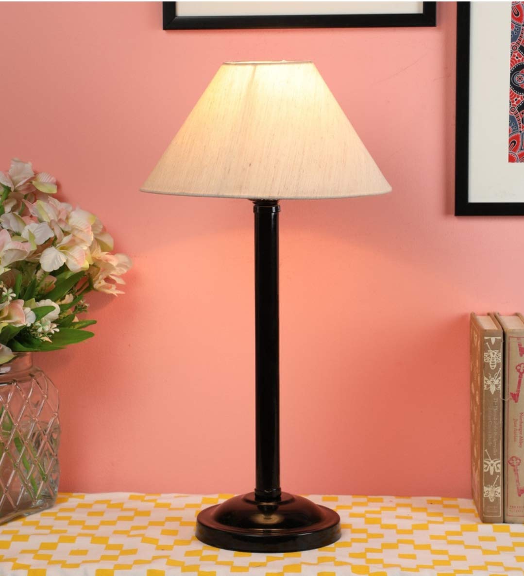 tu casa Bedside Table Lamp, Off-White Shade at ₹386 – Amazon