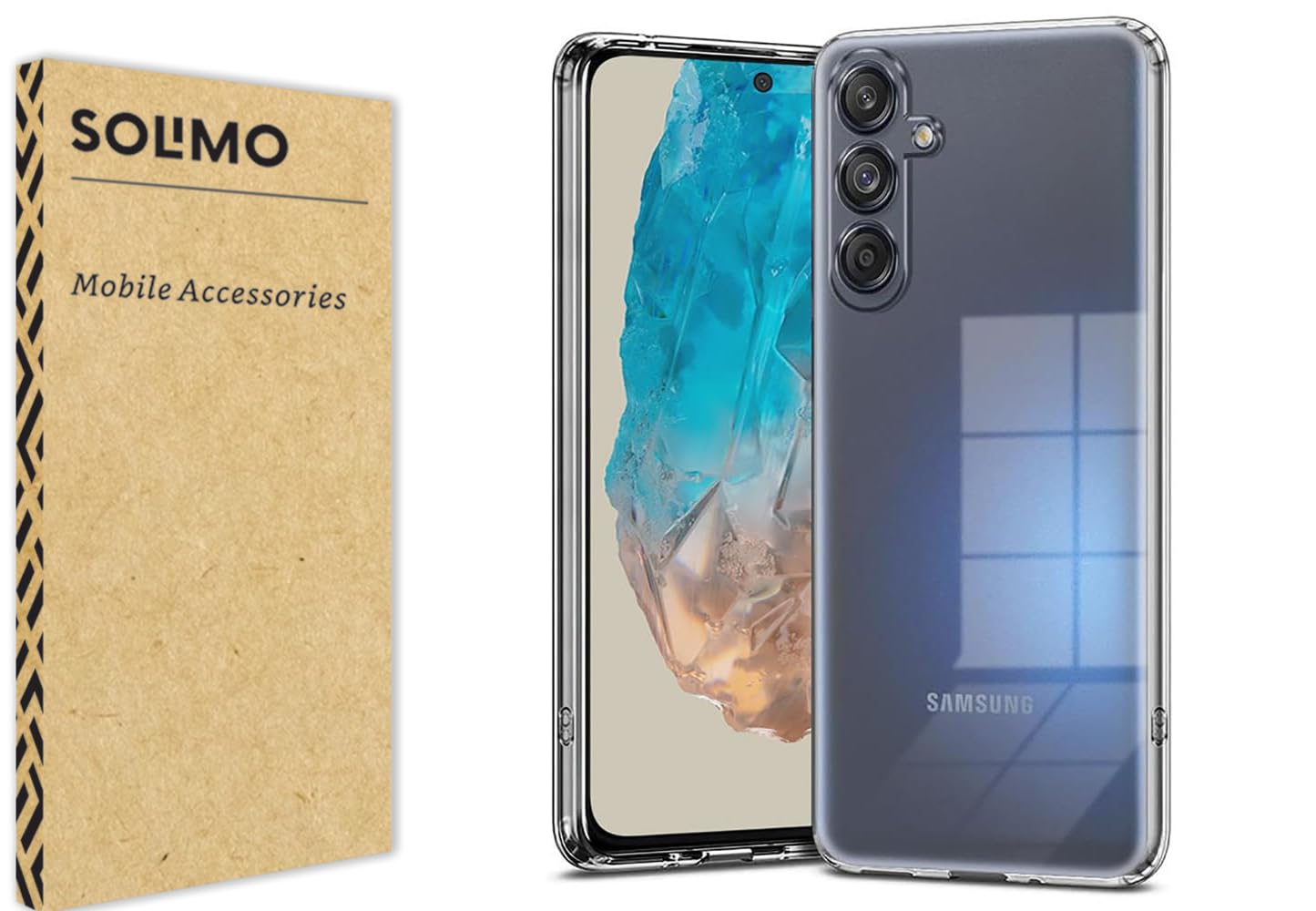 Amazon Brand – Solimo Basic Case for Samsung Galaxy M35 5G (Polycarbonate_Clear) Amazon Brand – Solimo Basic Case for Samsung Galaxy M35 5G (Polycarbonate_Clear)