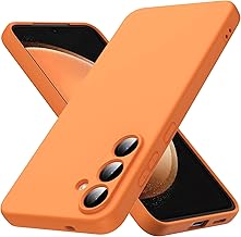 Cover for Samsung Galaxy S25 FE 5G, Soft Liquid Silicone TPU Protective Ultra Slim Shockproof Case Cover for Samsung S25 FE - Orange