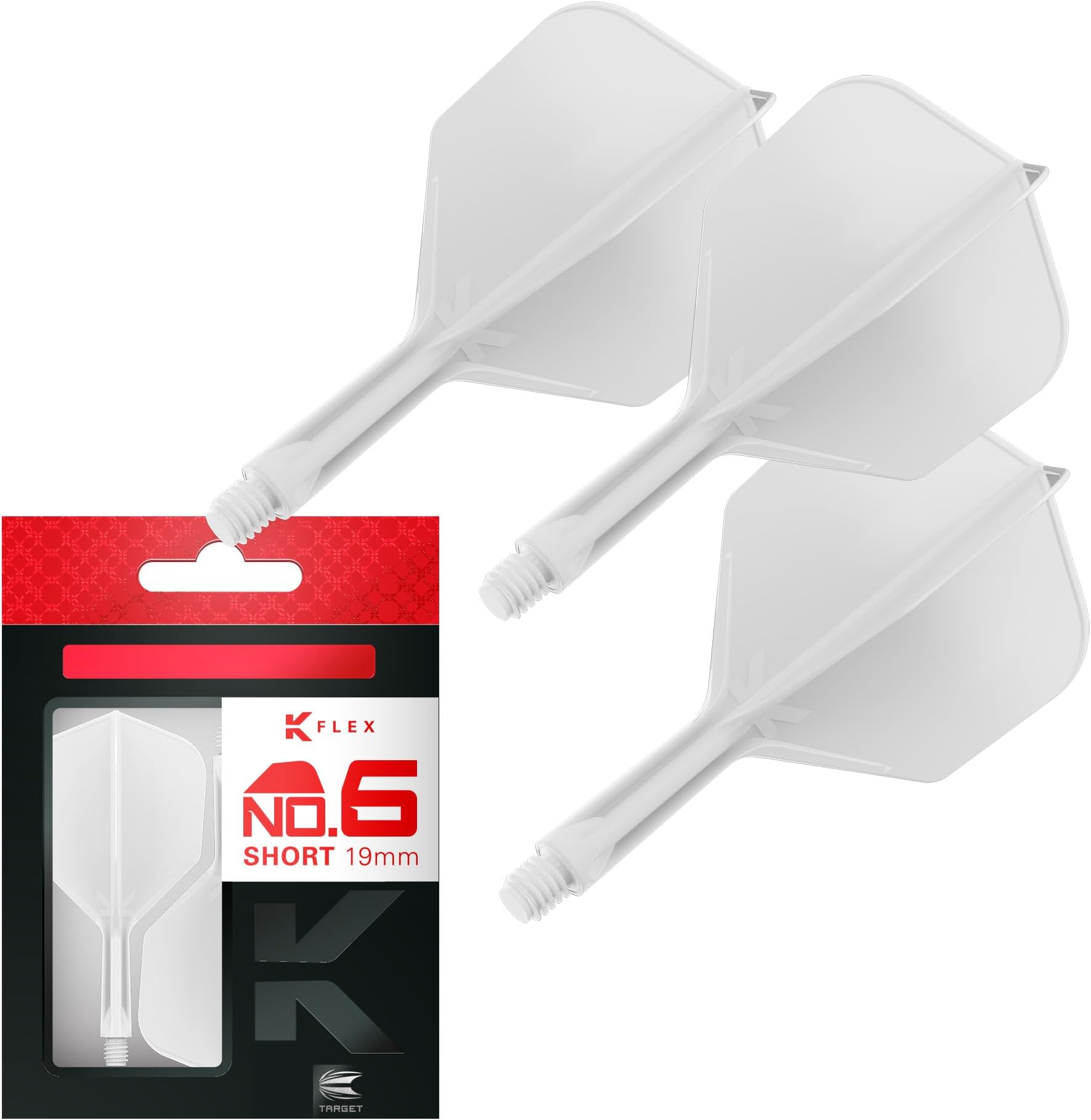 TARGET K-FLEX SHAPE/NO6 FLIGHT (19MM SHORT, WHITE)