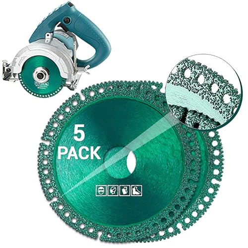 Composite Multifunctional Cutting Saw Blade, 3/5/10 Pack 2Mm Ultra-Thin Circular Saw Blades, Diamond High Manganese Steel Matrix Suitable For 100-Type Angle Grinders (Green-5 Pack) #TOP5