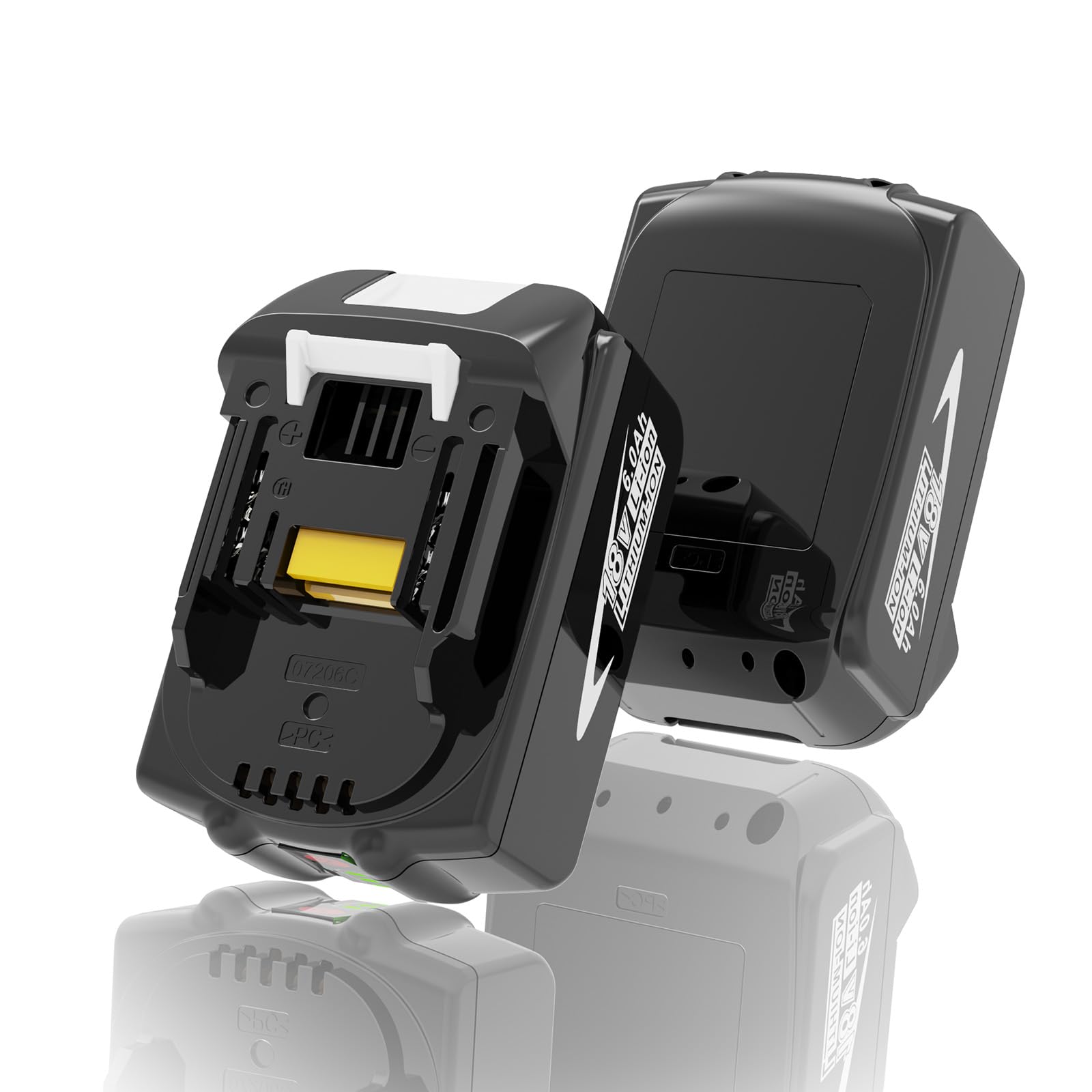 2 Pack 6.0Ah Lithium-ion Replacement Batteries Compatible with Makita 18V Battery BL1860B BL1850B BL1840B BL1830B BL1815B LXT400