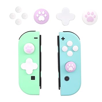 D-Pad Button Cap Set for Nintendo Switch Joy-con, Switch Thumb Grip Caps, Nintendo Switch Purple Accessories