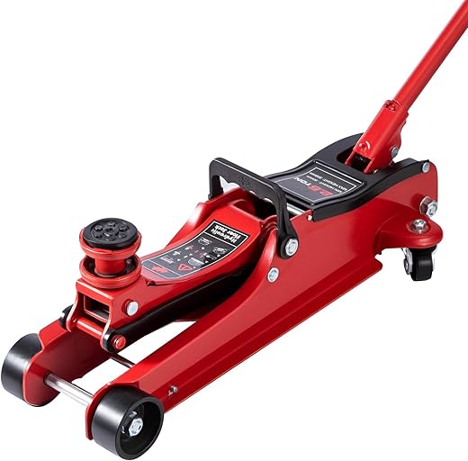 2.5 Ton Hydraulic Low Profile Floor Jack Heavy Duty Trolley Jack for Car jack Van Truck Trailer Auto Repair (Red)