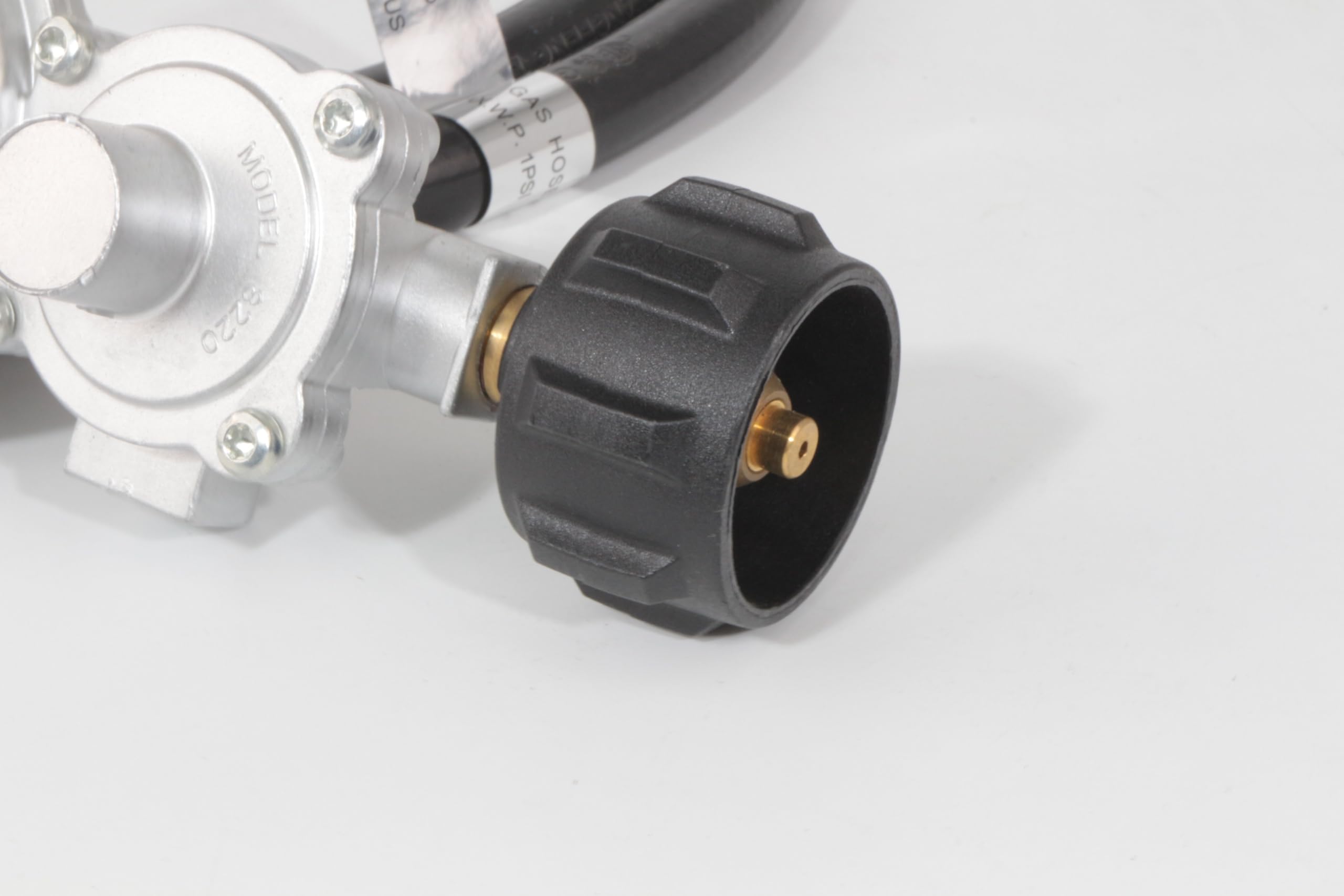 Dwustopniowy regulator propanu z wężem - precyzyjna dwustopniowa konstrukcja - QCC1/typ 1 do 1 cm żeński flara - do grilli gazowych, urządzeń kempingowych, generatorów i gotowania na zewnątrz