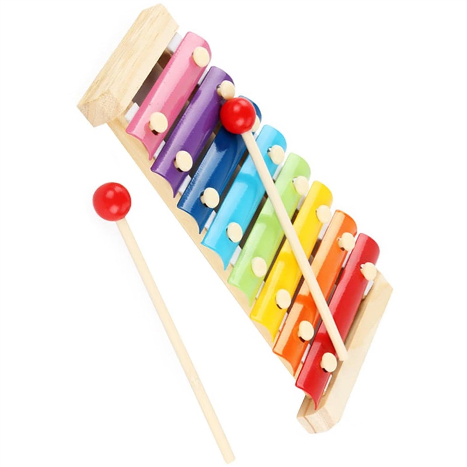 Strumento a percussione Glockenspiel con base in legno colorata con tavola armonica a 8 note Kit Glockenspiel Professionale