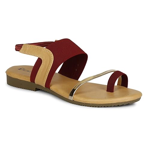 Denill Women And Girls Ankle Strap Fashion Sandal (Toe Ring)