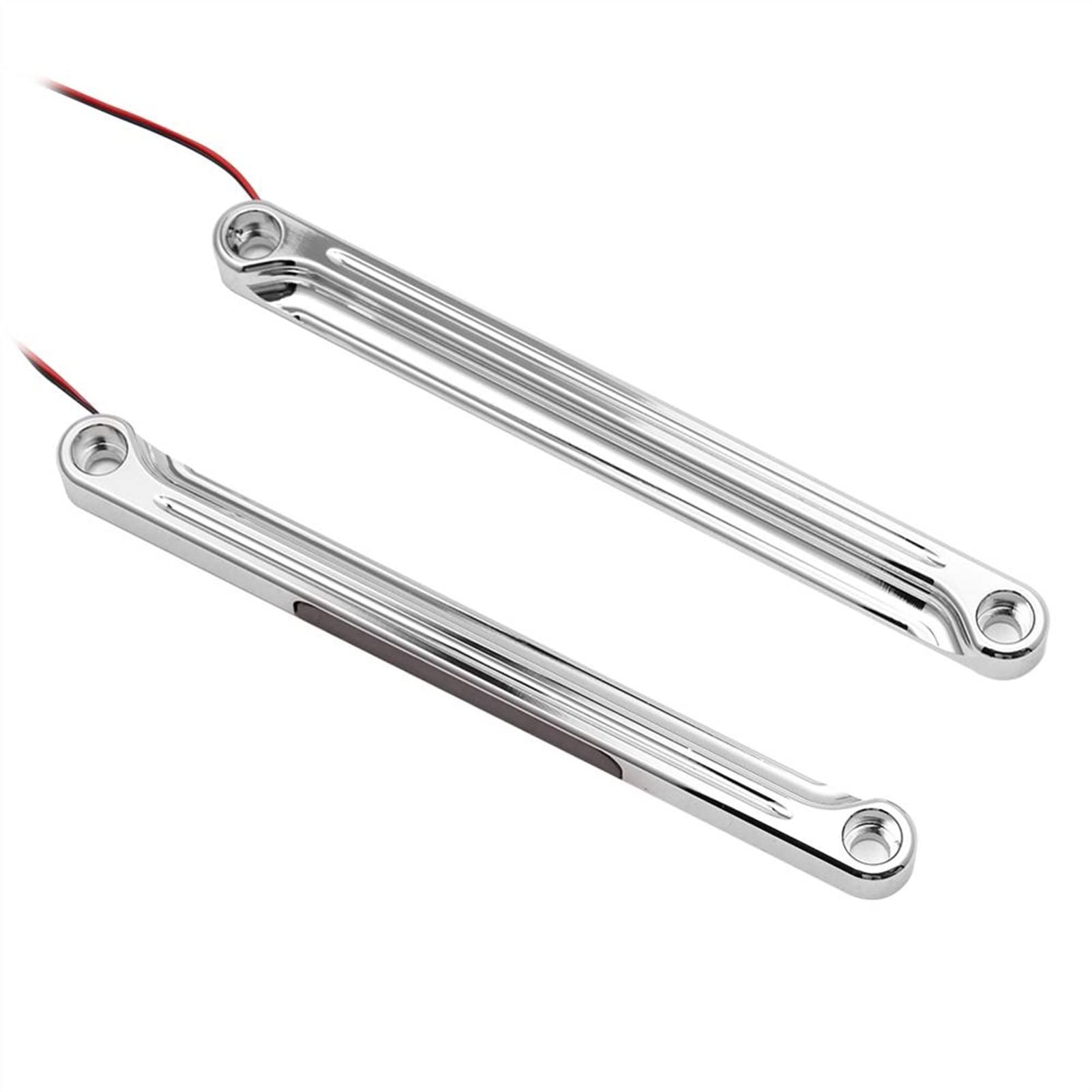 Clignotants LED Lentille Fumée pour Harley Fat Boy Supports Chrome Affleurants Fourche Moto B