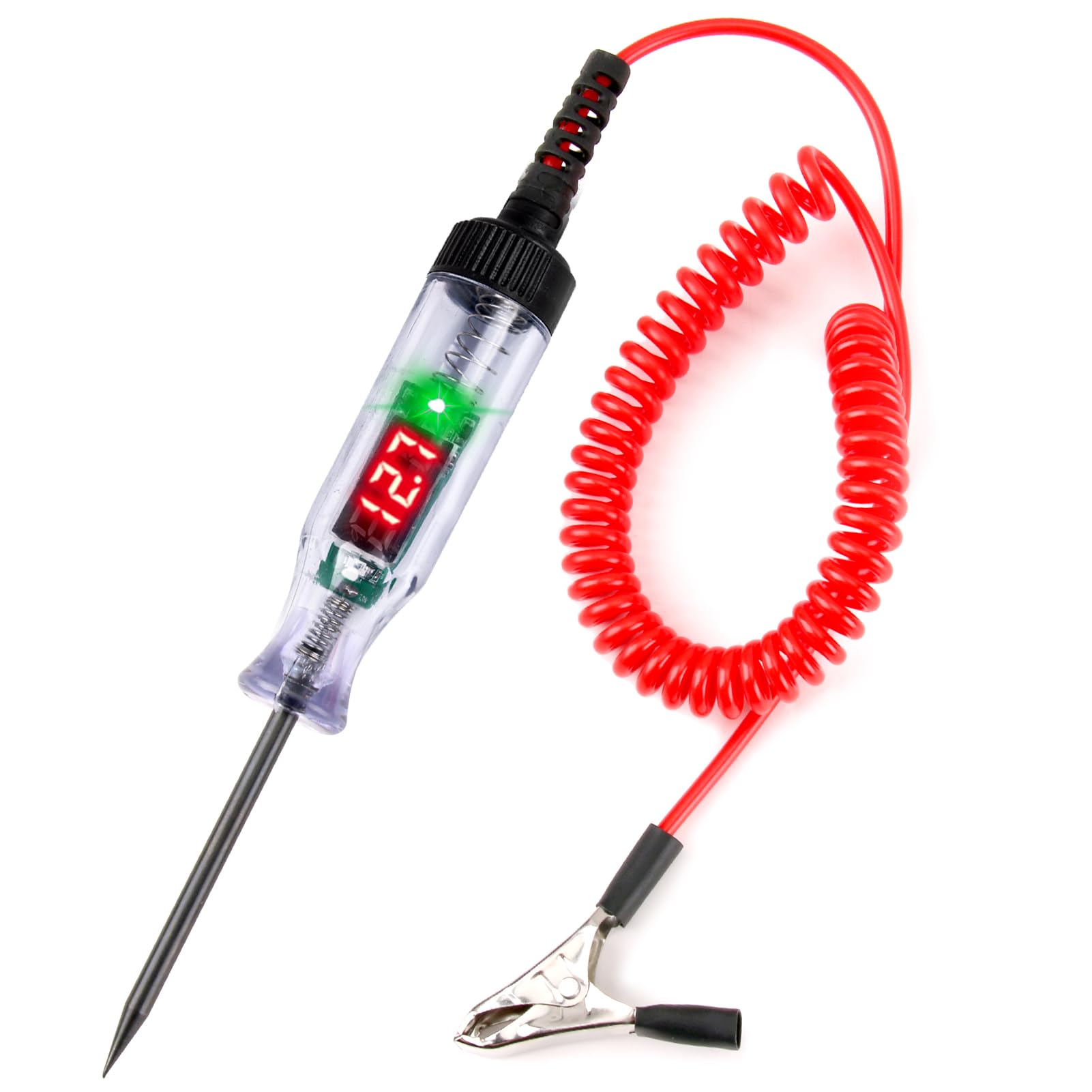 Car Circuit Tester 3-120 V with Digital LCD Display, Automatic Voltage Tester with Polarity Indicator and Light