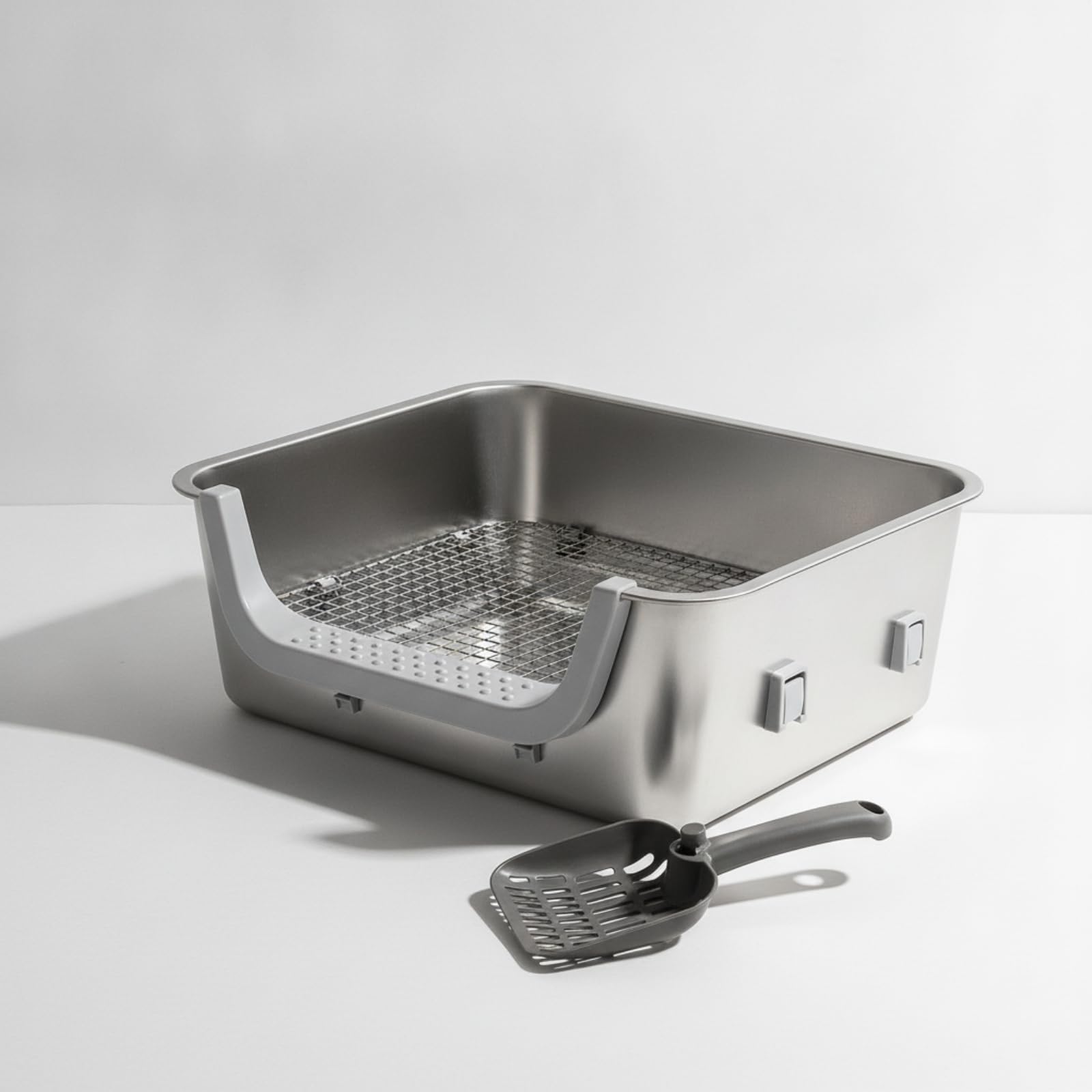 Kleintier-wc für Hasenkäfig mit Hoher Und ereinsatz aus Edel Inklusive Schaufel zur Effektiven Abfallentfernung für Kaninchen Meerschweinchen s Und Andere Kleintiere Im Gehege