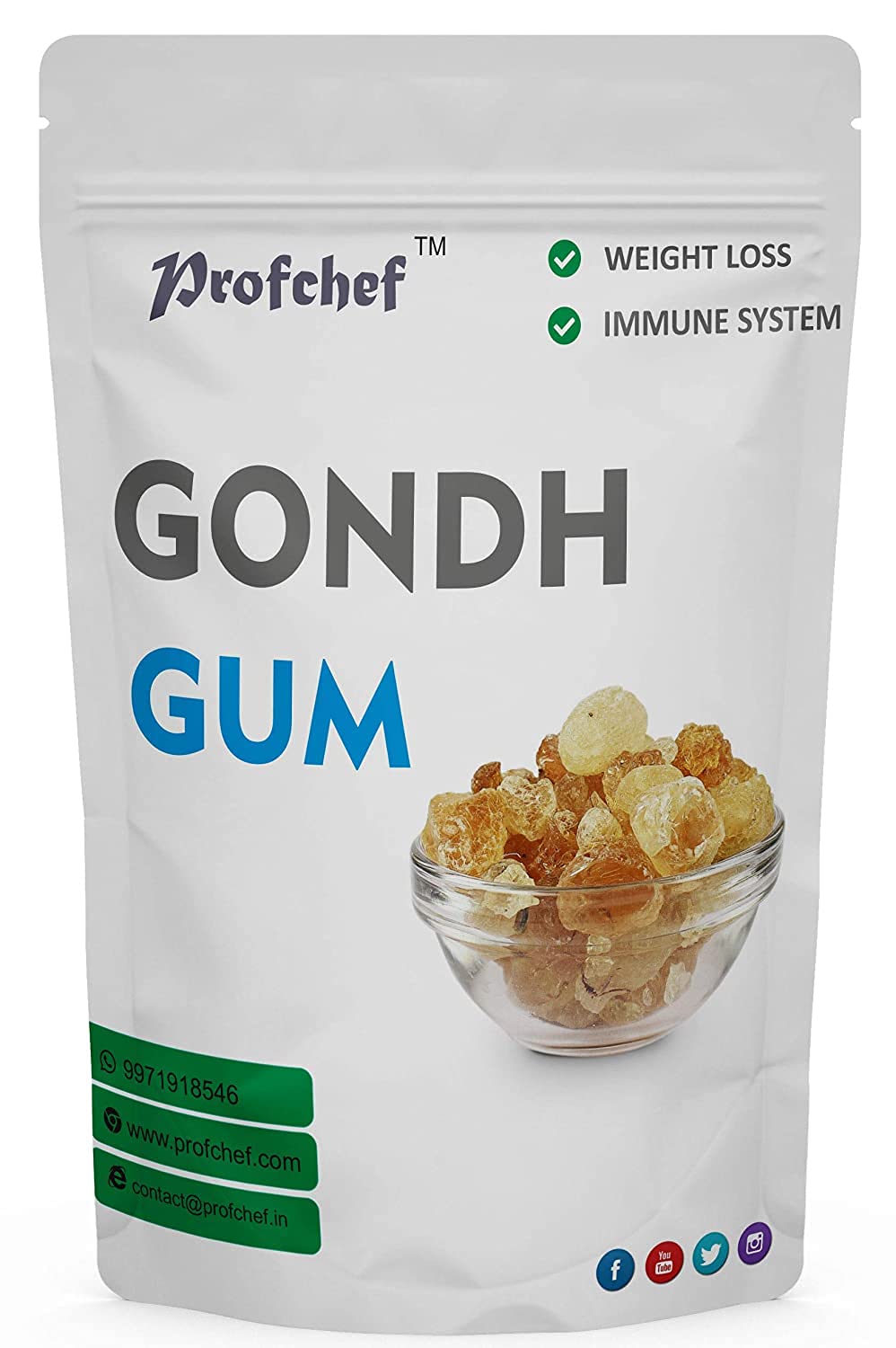 Profchef Gondh Gum Babool/Kikar Used for Making Laddu (450 g)