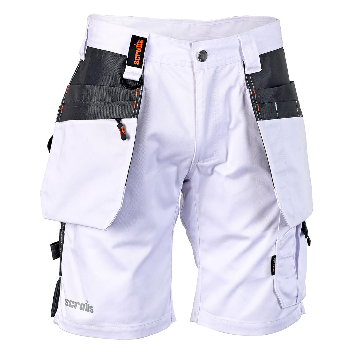 Scruffs Worker Plus Holster Shorts White - 36" W (T56712)