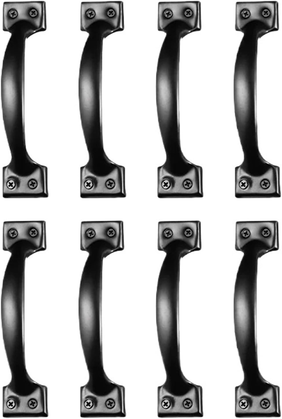Gkirqvpe Black 8Pcs Cabinet Knobs, Black Iron Cabinet Knobs, Pack Of 6-12, 4.68X1.06x1.02in(Black 8Pcs)