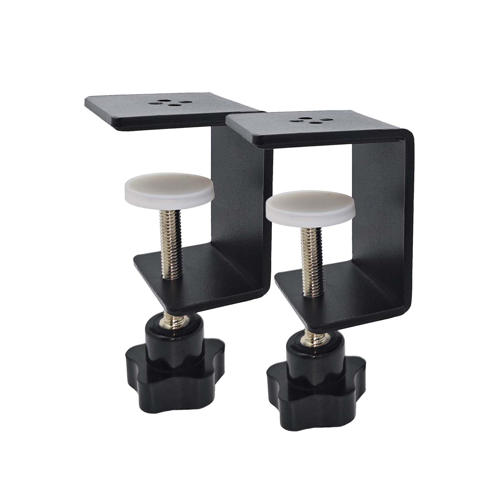 2 Pack Heavy Duty C Clamp & Desk Clamp | Wide Jaw Metal Woodworking Clamps, Adjustable Shelf Clamps for Desk Extension/Panel Work (Sturdy Multi-Purpose Clamping Tool)