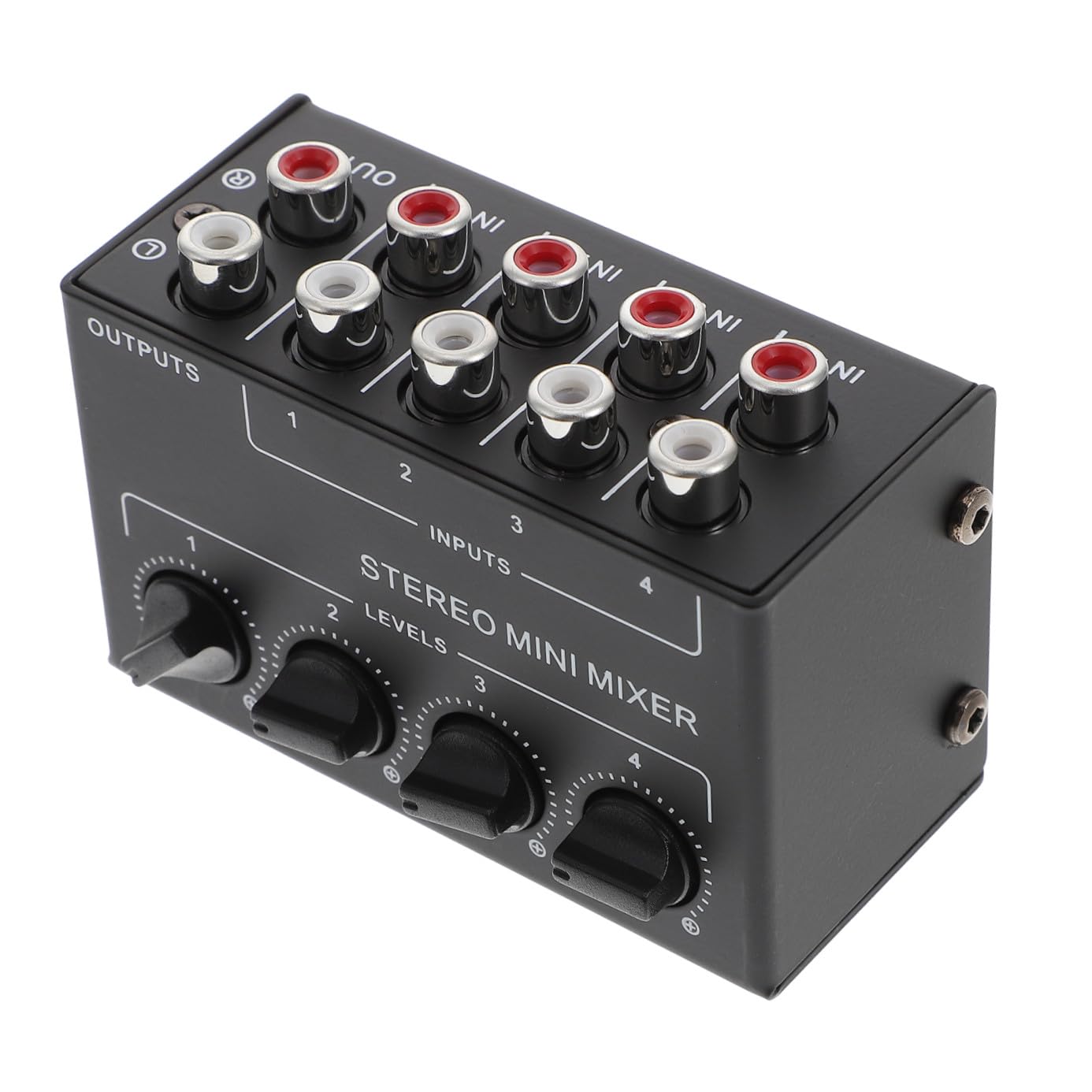 Mélangeur Audio Stéréo Cx400 à 4 Canaux Passif Noir | Mixage Ultra Faible Bruit, pour Lecteurs CD et Enregistreurs Portables, Usage Professionnel