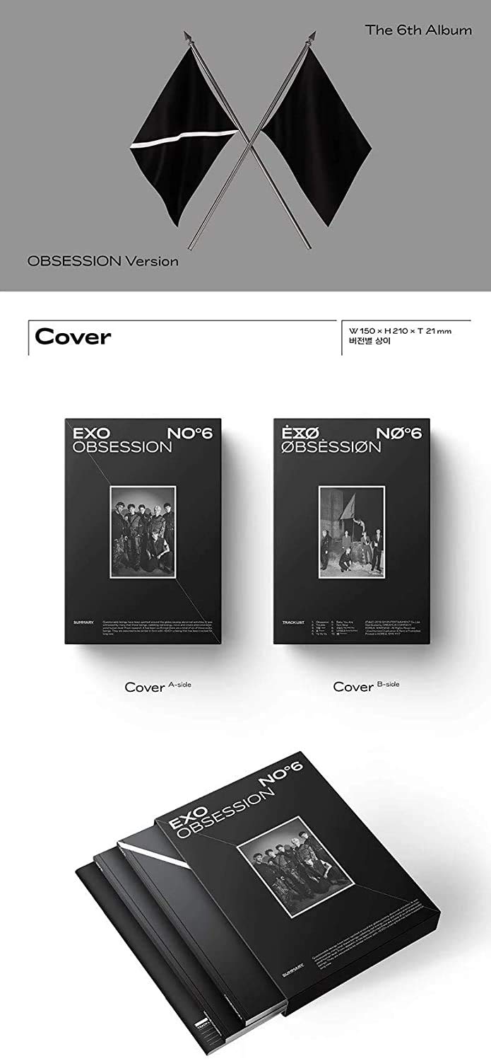 EXO – Obsession [Obsession ver] (Vol.6) álbum + pôster dobrado +