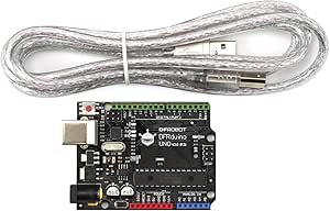 Amazon.com: DFRobot UNO R3 Board with 1m USB Cable (Arduino-Compatible ...