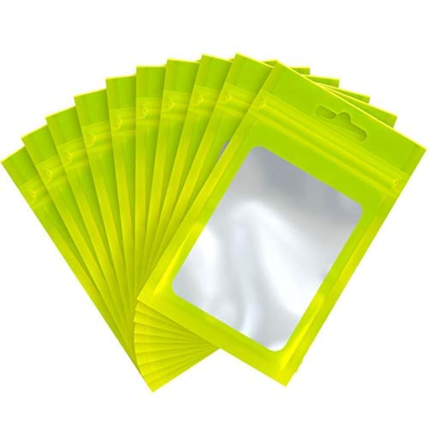 Boao 100 Pieces Resealable Foil Food Storage Bags with Clear Window Coffee Beans Candy Packaging Pouch for Food Small Business Supplies for Jewelry