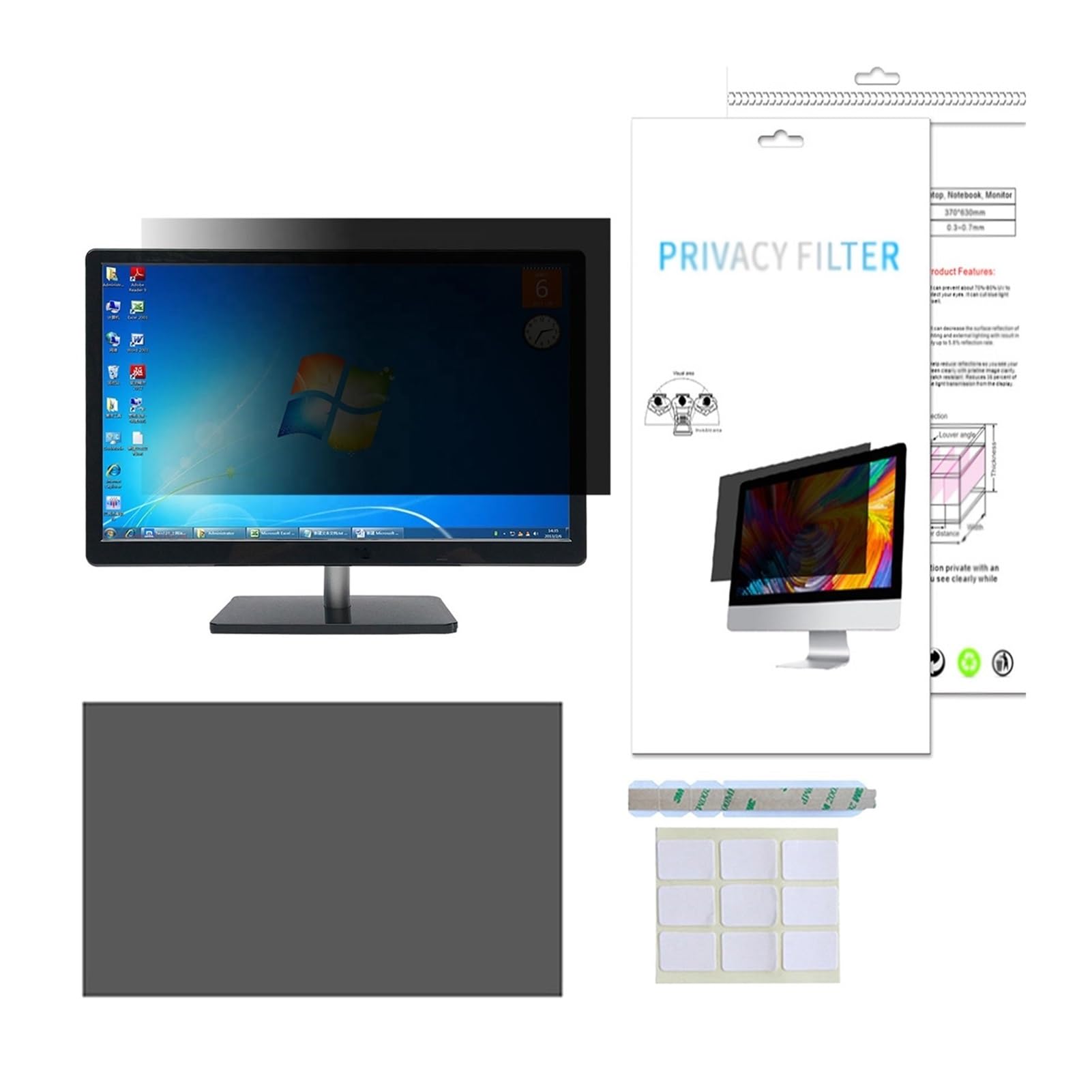 Écran confidentialité pour Moniteur, écran pour PC, pour Ordinateur WGHGCF(24inch/53.1x29.8CM)