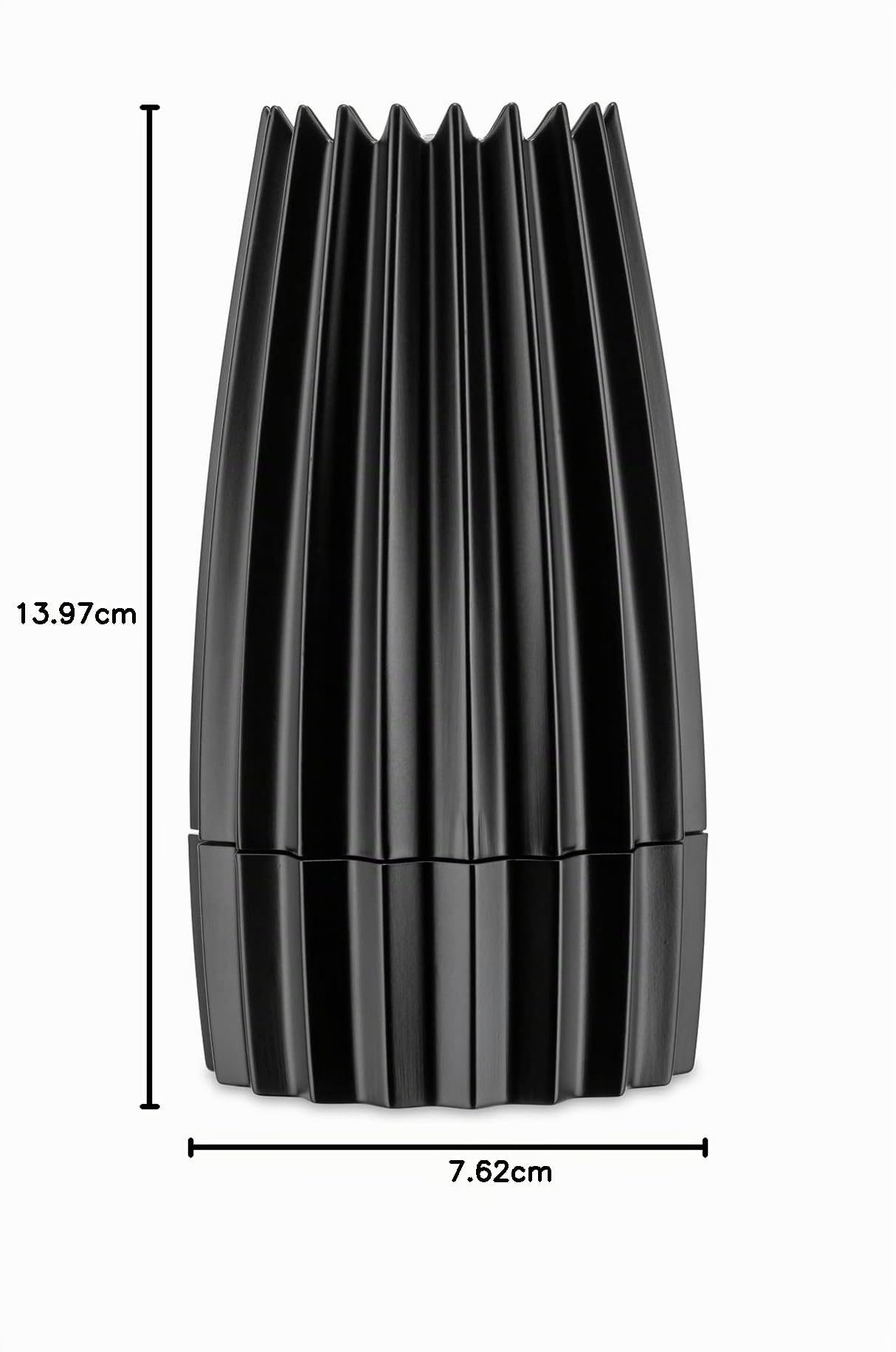 Alessi Grind WAL03 B Macinasale di Design in Fusione d'Alluminio, Nero