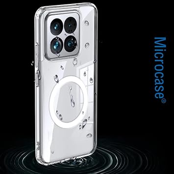 Microcase Xiaomi 14 Global ile Uyumlu Magsafe Manyetik Darbeye Dayanıklı Yarı Esnek Plastik TPU Kılıf - AL8113