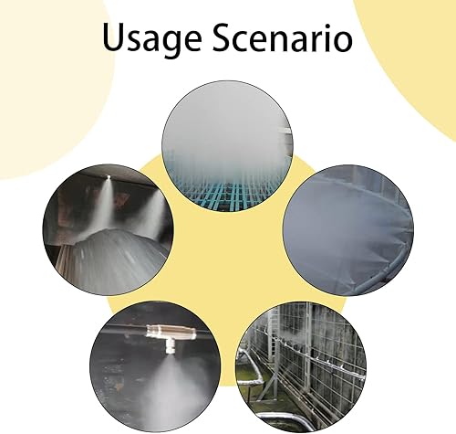 Miniatura 6 de 4 piezas de diámetro de orificio de 0.020 in (0.02 pulgadas) G316 (10-24 UNC) rosca macho Boquilla de pulverización de acero inoxidable de dos