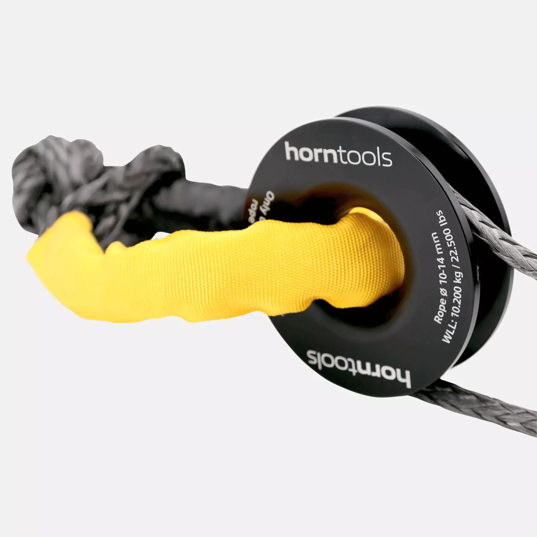 Horntools Seilwindenzubehör, Umlenkrolle rund, Nutzlast 10,2 Tonnen, aus Aluminium, Snatch Block, Seilrolle für Offroad, Bergung, Lastenzug, Forst