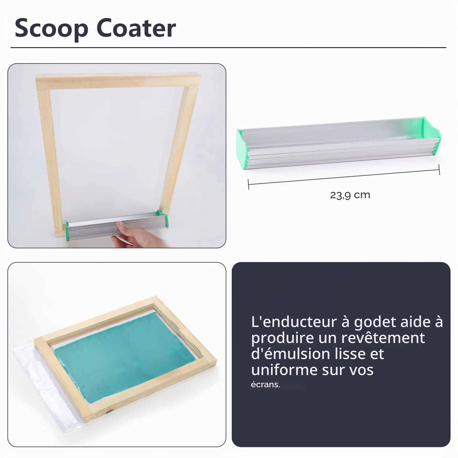 Caydo Kit de sérigraphie de 54 pièces comprenant une lumière d'impression d'écran LED 50 W, 6 couleurs d'encre de sérigraphie, une émulsion photo pour sérigraphie, un revêtement à émulsion et des