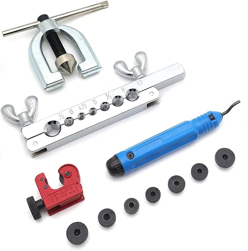 Miniatura 6 de SMT - Kit de herramientas automotrices de 7 troqueles de doble abocardado, tubo de doble llamarada, línea de freno de cobre y kit de herramientas de