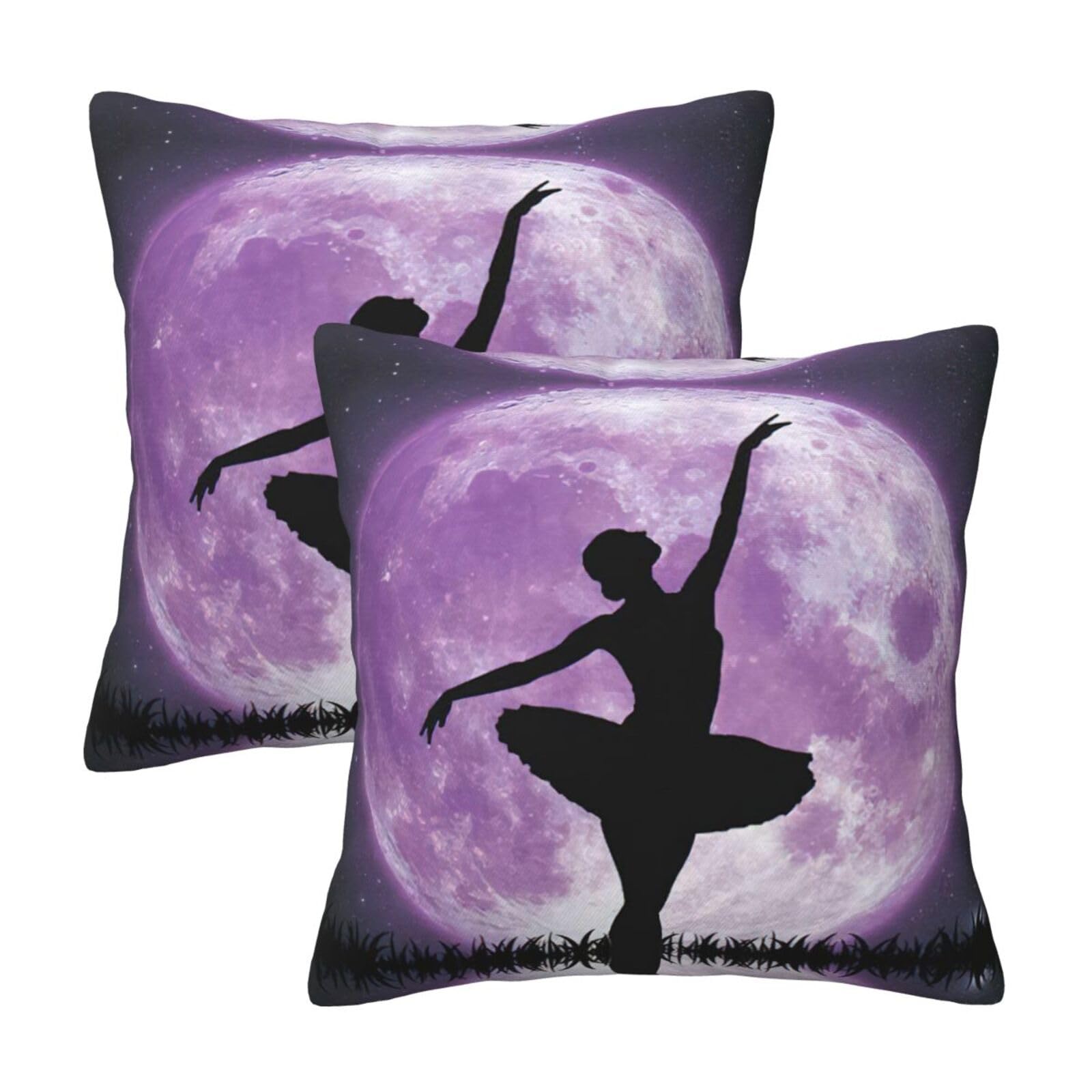 Kfjghhl Ballerina Dance Throw Pillow Covers Decorative Farmhouse Couch Pillow Case 4 Sizes Square Cushion Pillcase