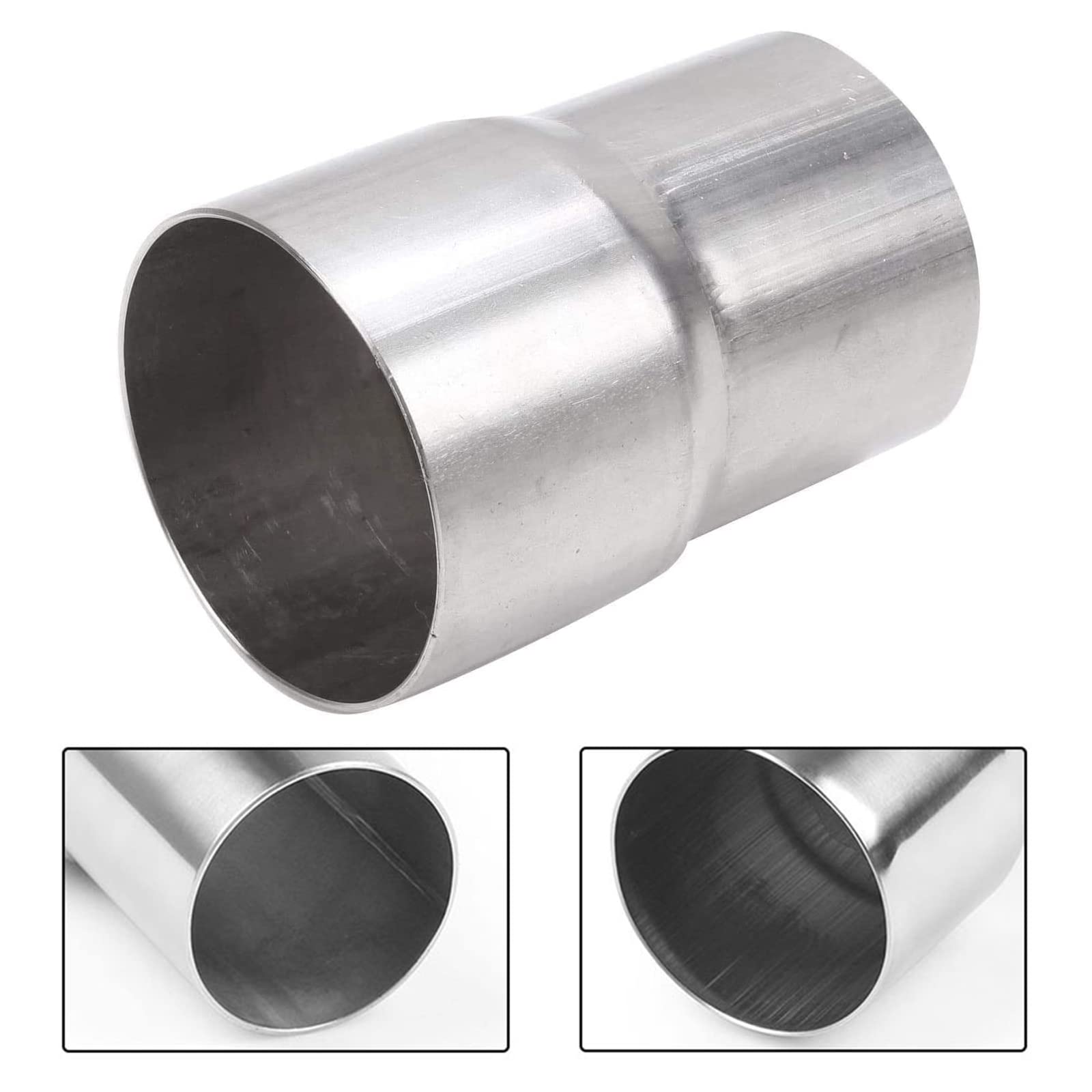304 Stainless Steel 2.5 ID to 2.25 OD Exhaust Pipe Reducer Connector 304 Stainless Steel 2.5 ID to 2.25 OD Exhaust Pipe Reducer Connector