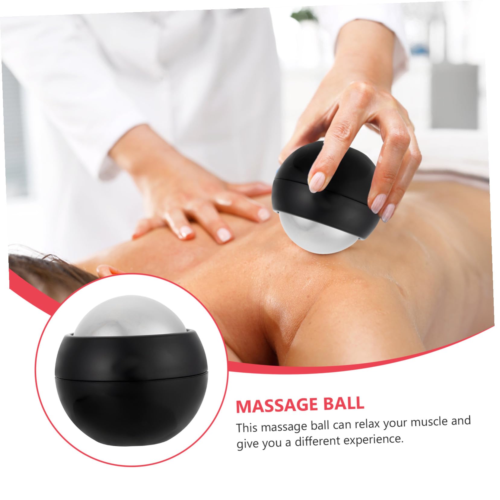 Bola de Masaje Portátil para Aliviar Músculos, Rodillo Térmico y Diseño Ergonómico, para Fitness y Yoga