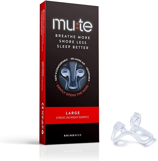 Rhinomed Mute Anti Snoring Aid Solution, Nasal Dilator for Snore