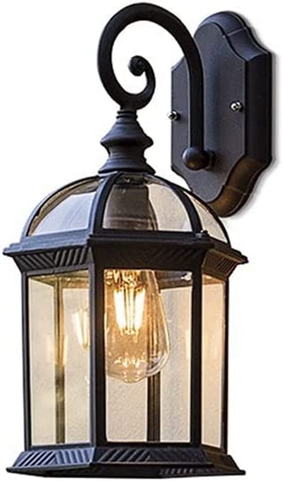 XJEIVJIC Lampe Murale Étanche Extérieure en Aluminium Style Jardin Européen pour Patio Villa Jardin