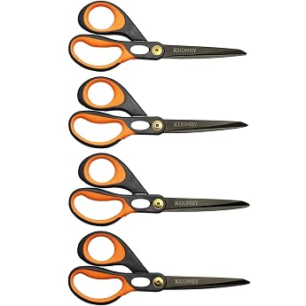 Kuoniiy Scissors Ultra-Sharp Soft-Grip Scissors Multifunctional Scissors Set