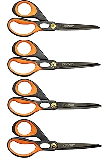 Scissors 8 Inch Ultra Sharp Titanium Coating Blades Soft Comfort-Grip Ha...