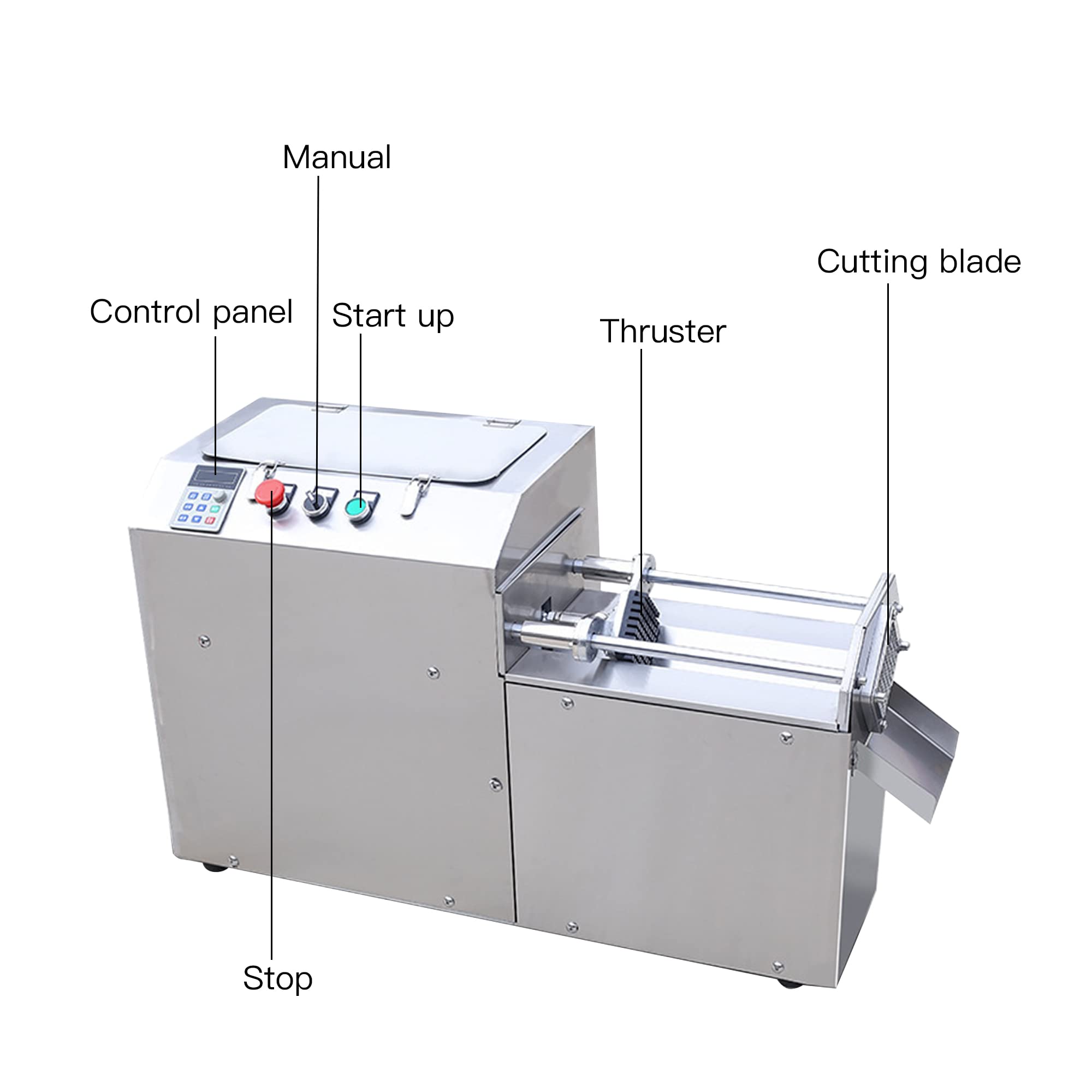 Taglierina per Patatine Fritte in Metallo Commerciale da 400 W, Affettatrice per Patate Dolci da 350 kg/H, Taglierina per Frutta E Verdura, Affettatrice Personalizzata da 7/10 Mm