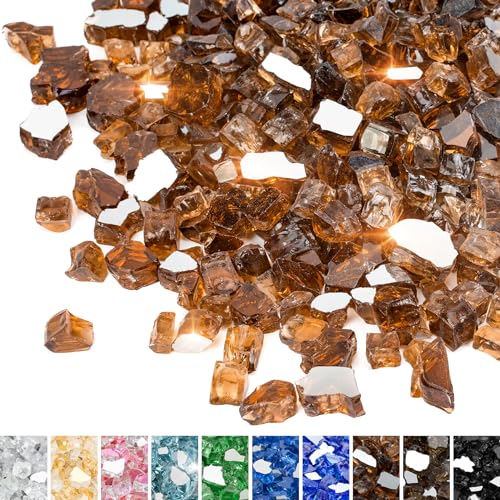 Mr. Fireglass 20 Pounds Copper Reflective Fire Glass, 1/2 Inch