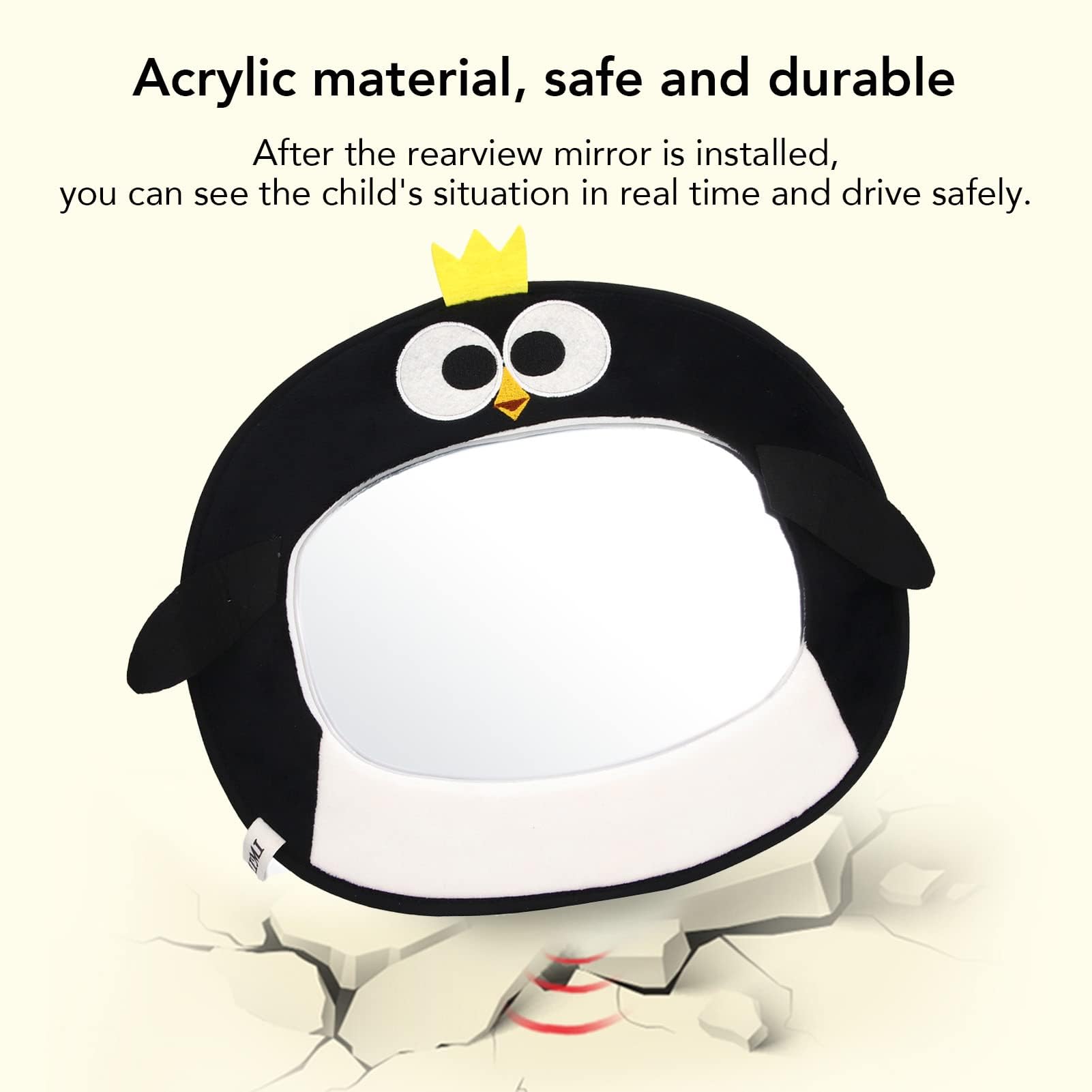 Alomejor Specchietto Retrovisore per Auto per Bambini Specchietto Retrovisore per Sedile Posteriore per Bambini per Specchietto Retrovisore per Neonato Rivolto All'Indietro