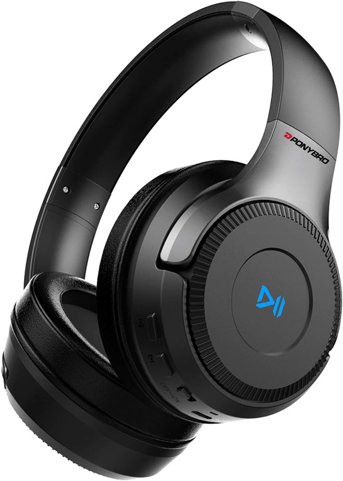 H2 Wireless Headphones Over Ear,Touch Control,Dual 50mm Drivers HiFi Stereo On Ear Headphones Noise Cancelling, Wireless Headset with Mic and Wired???TF Card Mode for Cell Phones/PC/TV. Black
