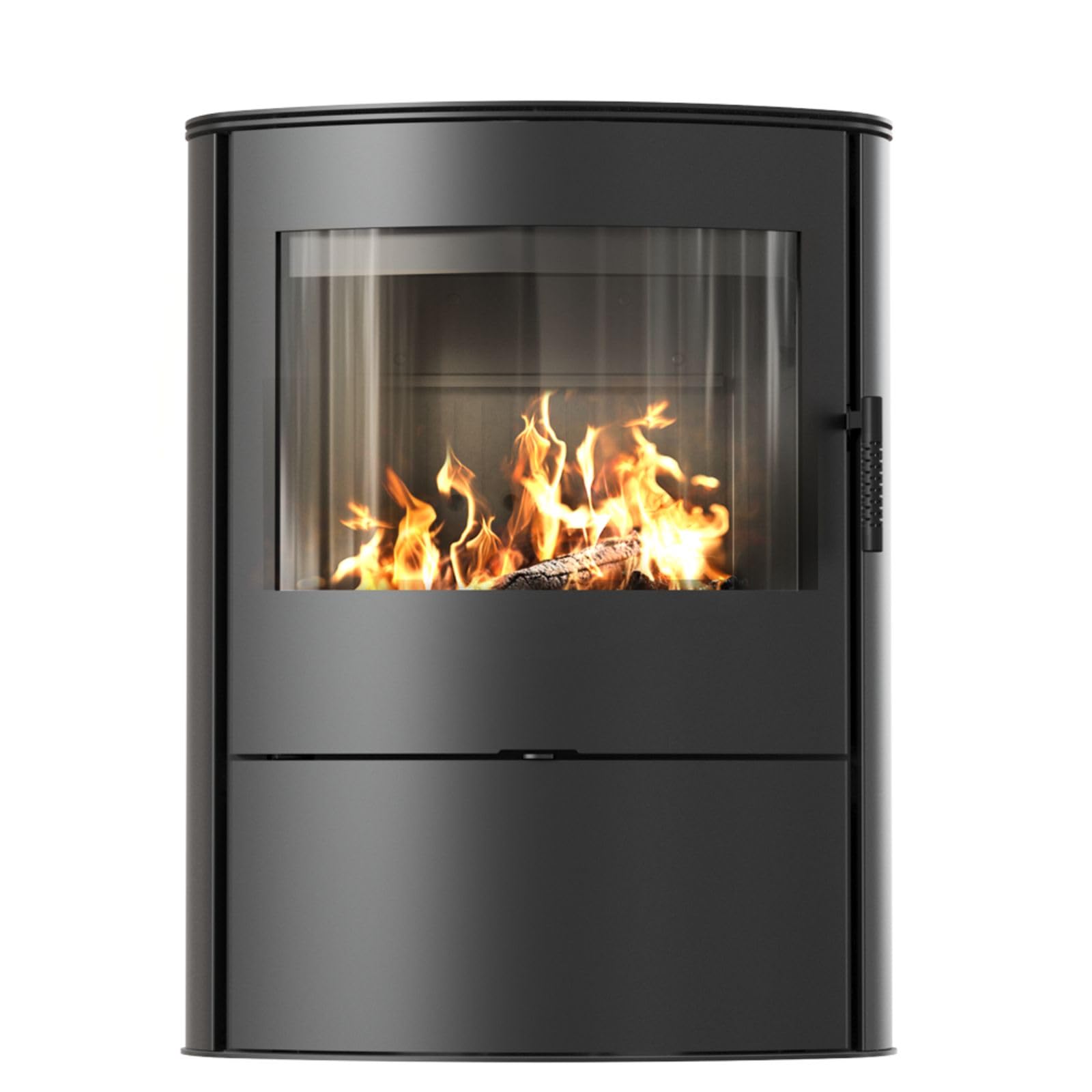 KRATKI Kaminofen Rollo 8 kW Raumluftunabhängig Ø 150 mm BImSchV Stufe 2 EEK A+ Schwarz