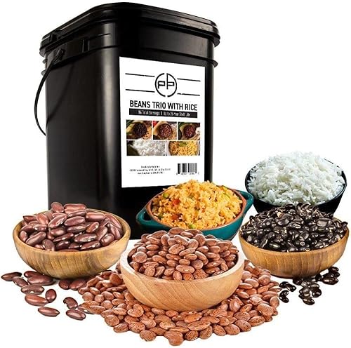 Beans Trio with Rice Emergency Food Kit (100 Servings, 14