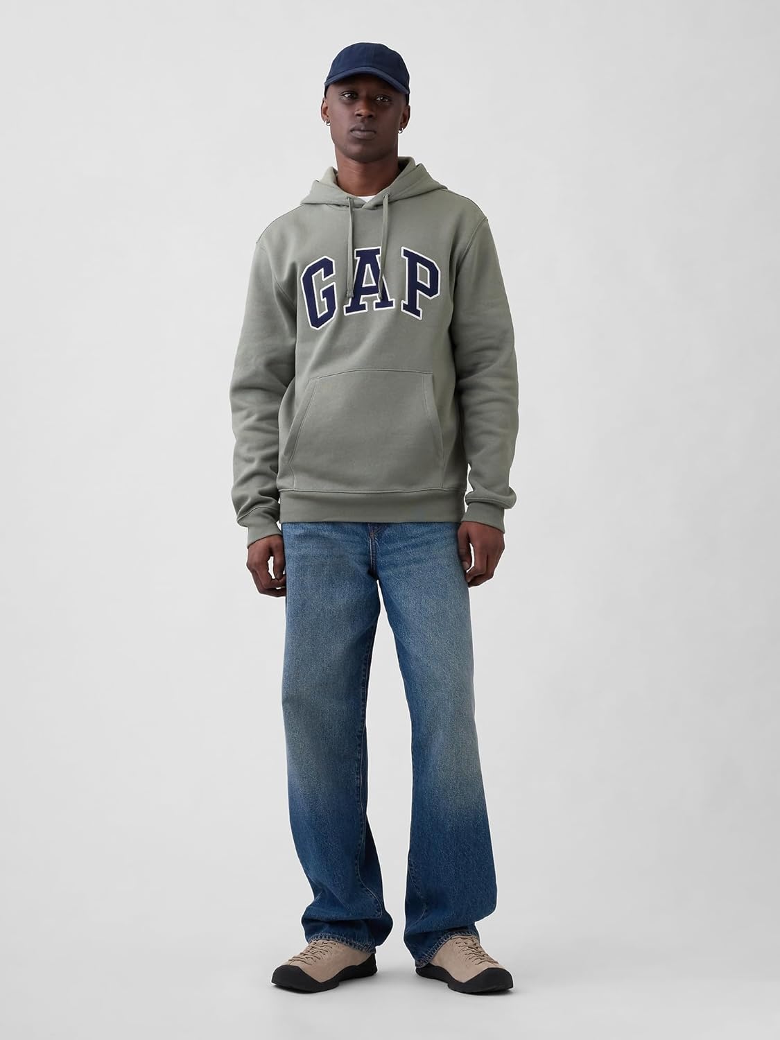 GAP mens Heritage Logo Pullover Hoodie