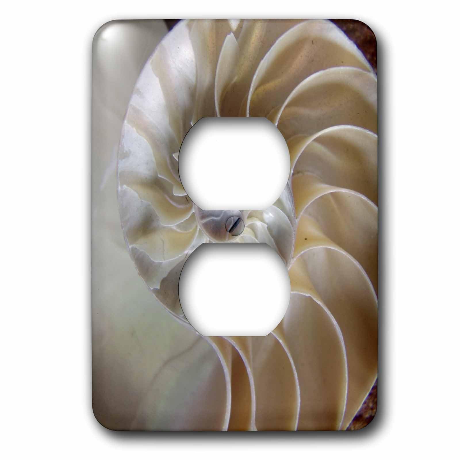 Nautilus Coque 2 prises de courant 3dRose multicolore pour decoration murale
