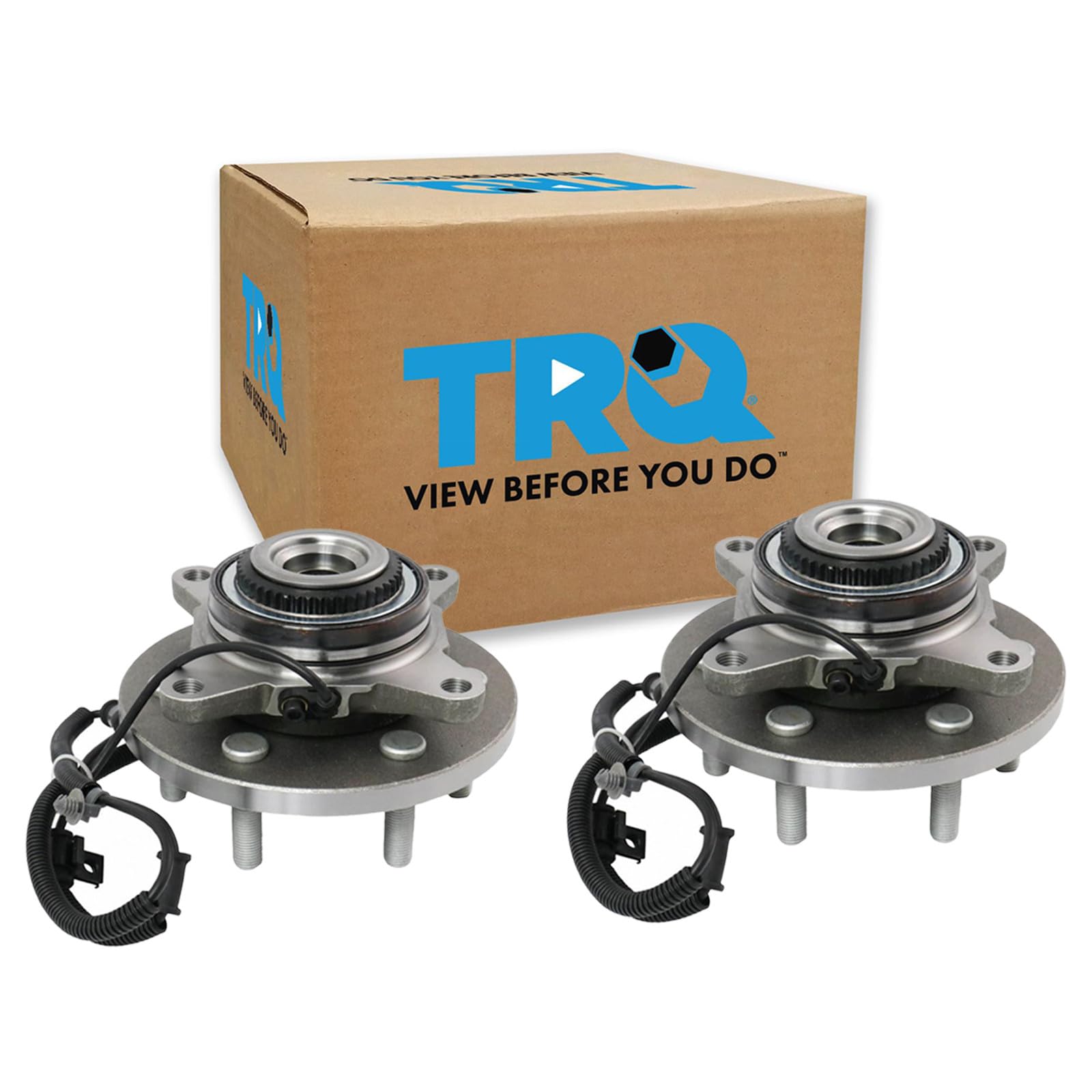 TRQ Front Left and Right Wheel Bearing and Hub Assembly Set 2 Piece